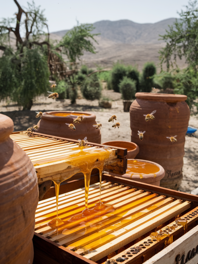 a-photo-of-yemeni-honey-production-golden-honey-is-VKvin1e0QIiaNNMMJYzCHw-5HFcmVsLT0Kw52UGn-86pw